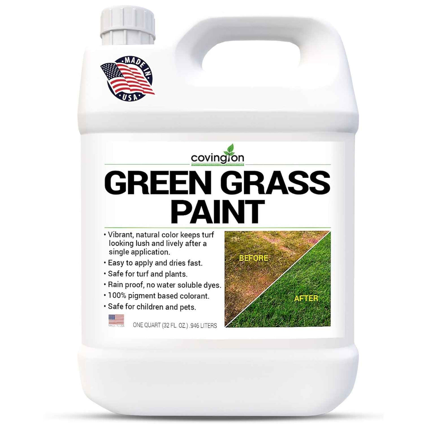 Covington Green Grass Paint for Lawn - Green Lawn Paint Grass Spray - Perfect Color Fix for Dog Urine Spots or Brown Patches - Green Grass Spray